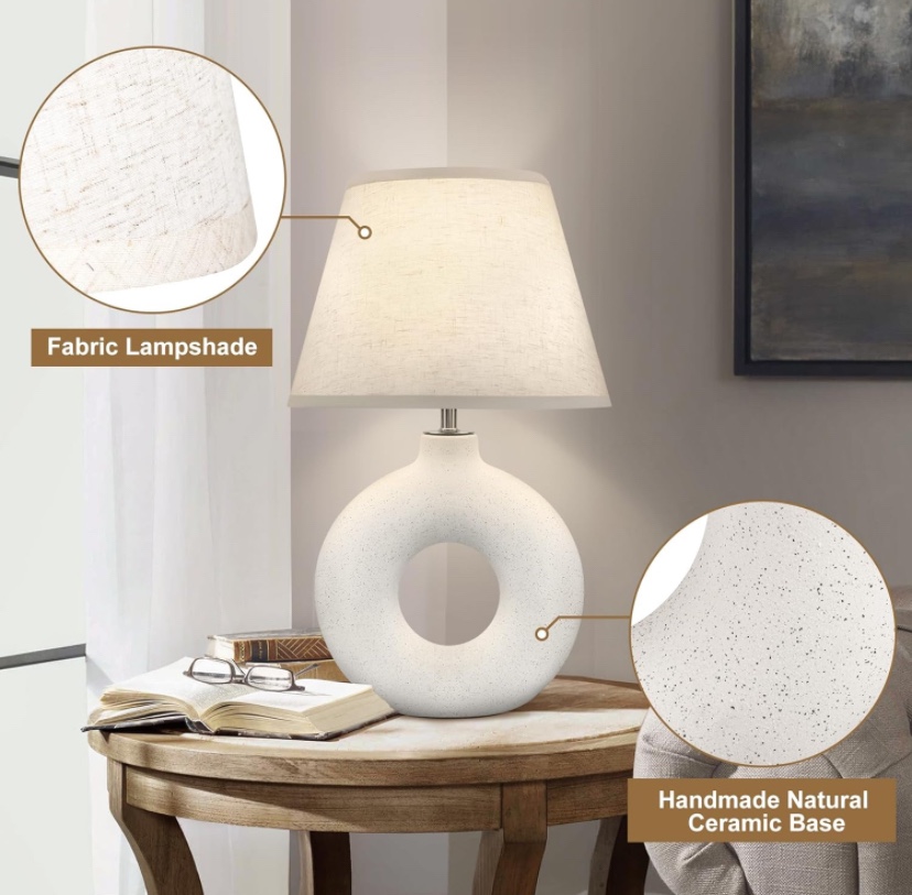 3-Color Temperature Table Lamp with Ceramic Base - photo 4