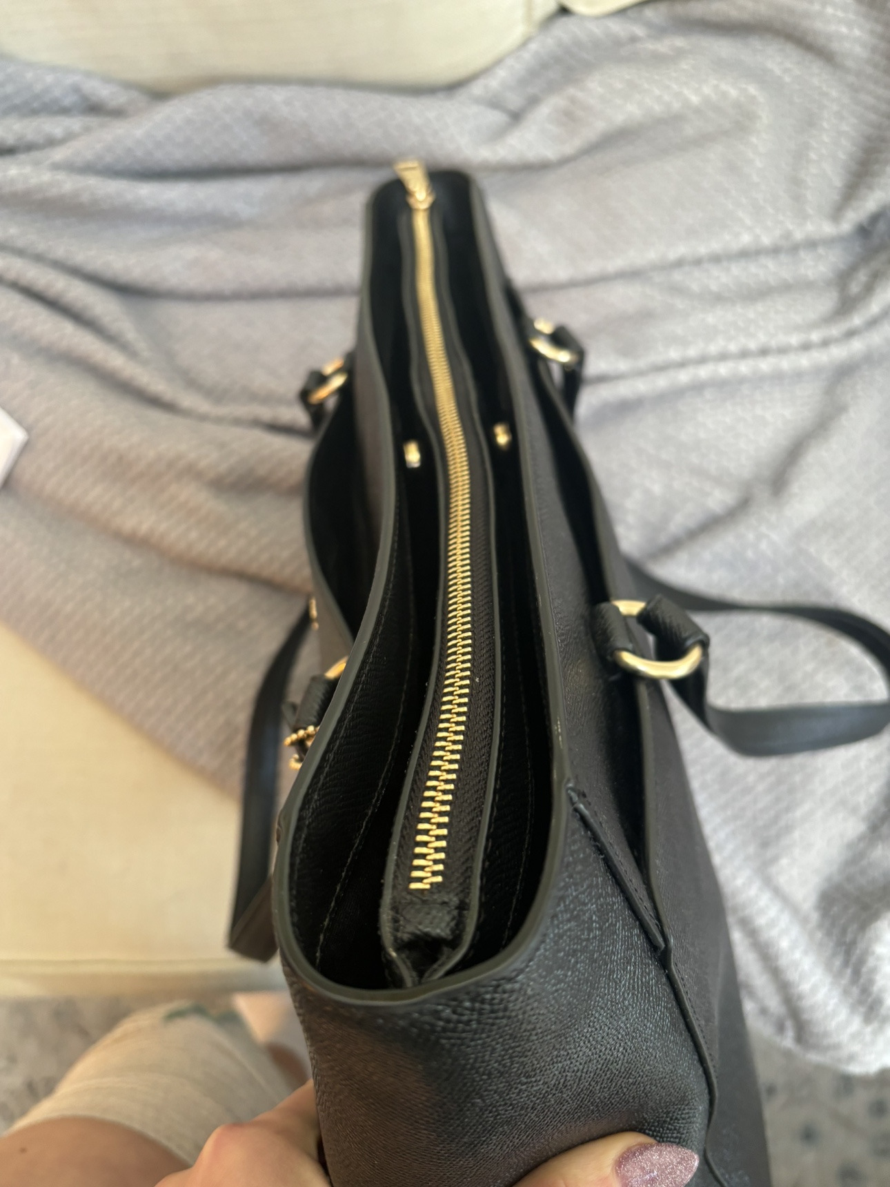 Coach Black Leather Tote - photo 3