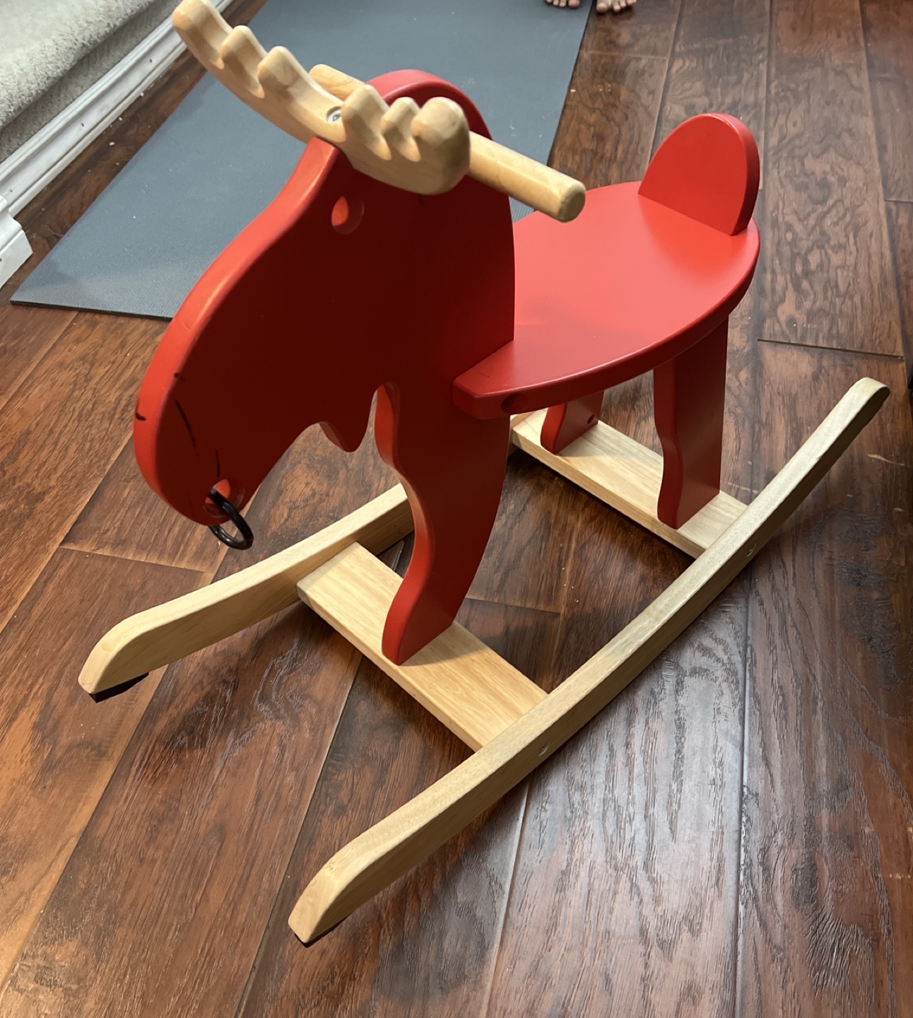 Wooden Moose Rocking Horse