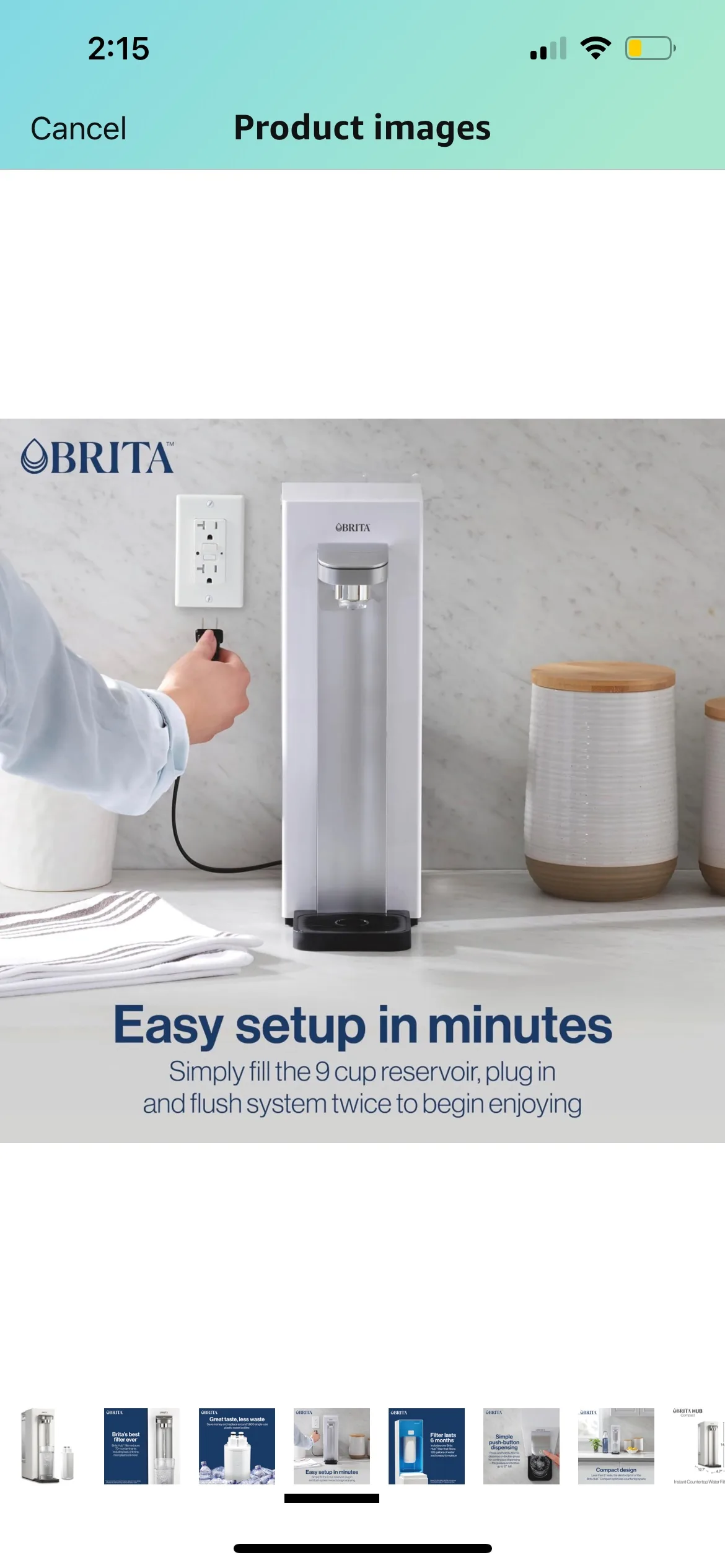 Brita Hub Compact Electric Water Purifier Filtration System image indicator(8)