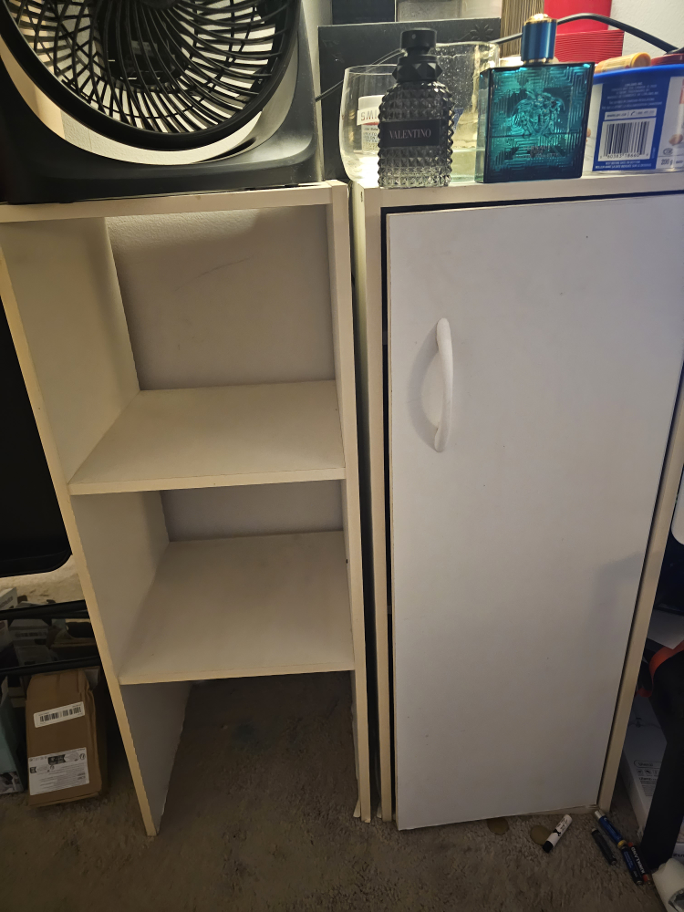 FREE - Two Small White Storage Cabinets