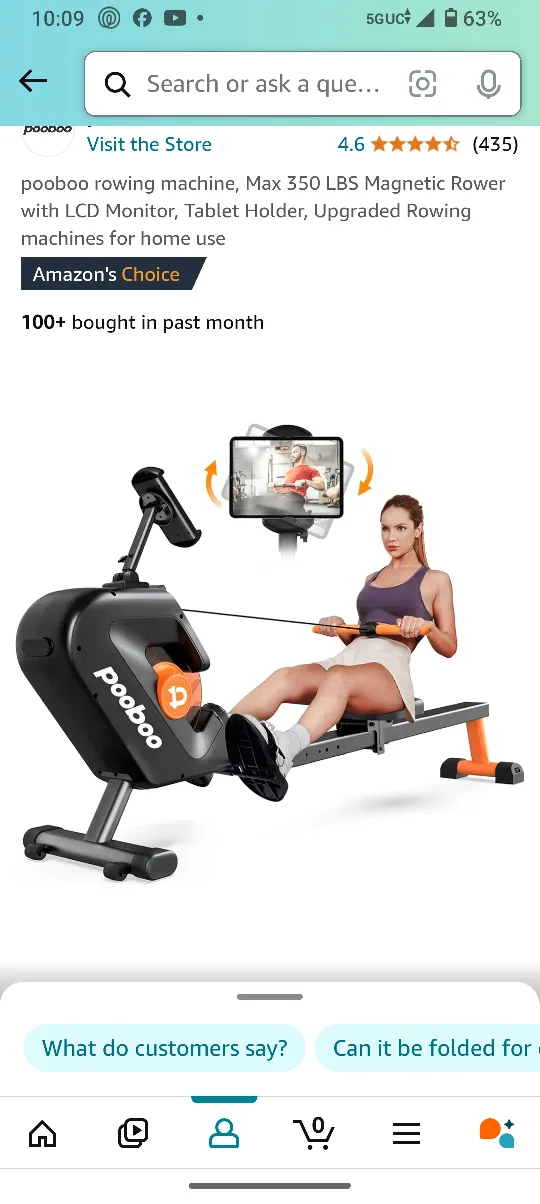 Pooboo Rowing Machine thumbnail