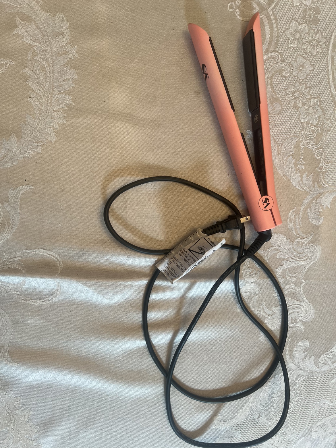 Pink Hair Straightener ceramic plates