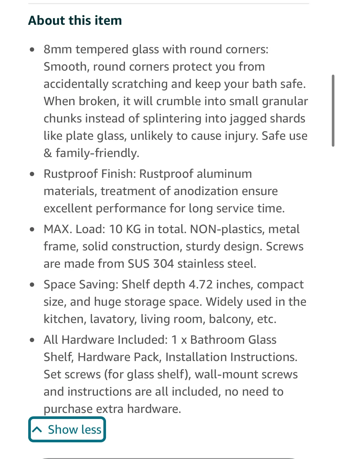 2-Tier Tempered Glass Bathroom Shelves image indicator(4)