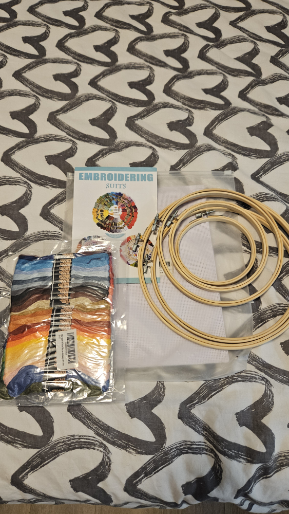 Embroidery Hoop Set with Threads