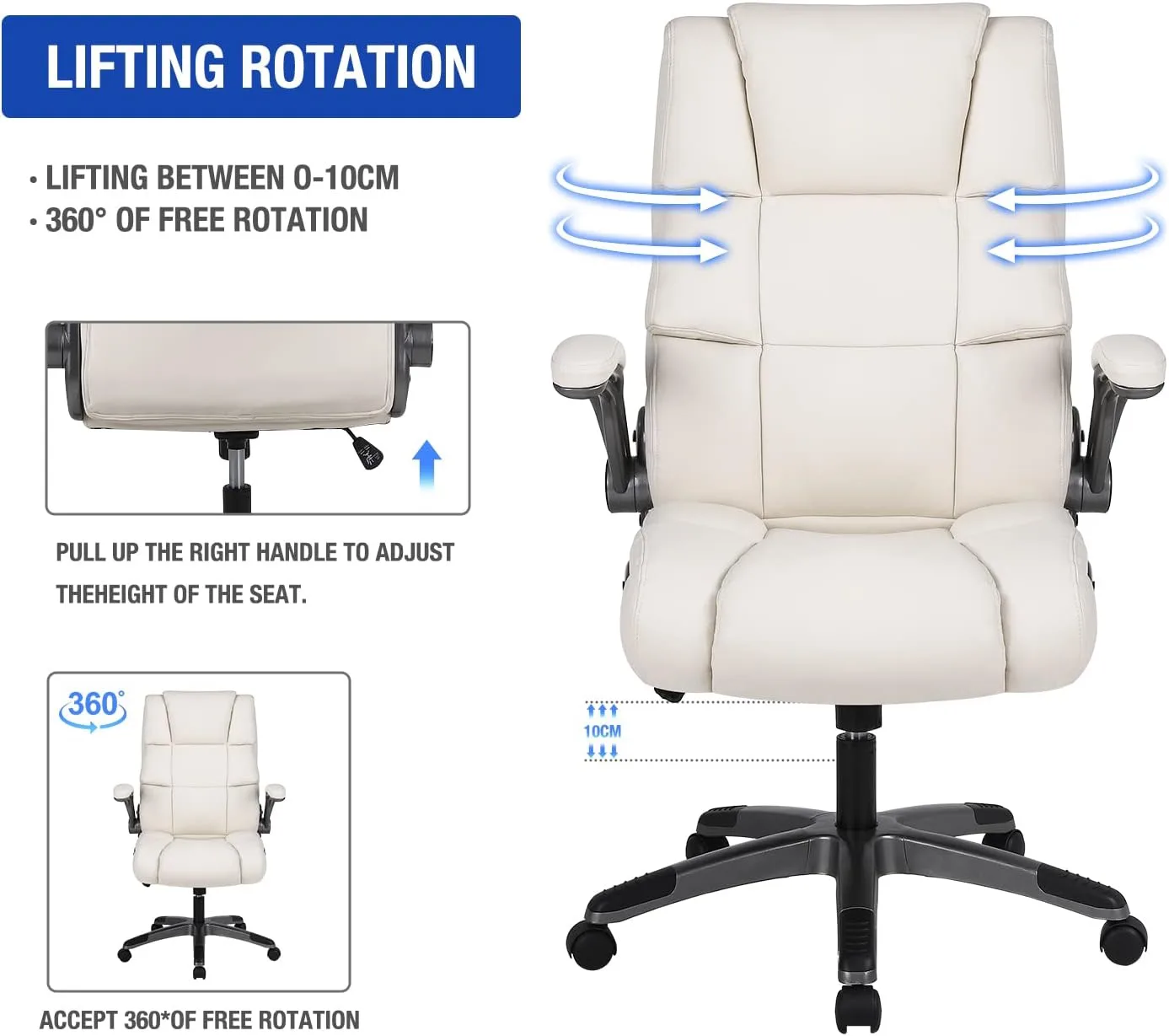 Executive Faux Leather Chair with thick cushion ▫️BRAND NEW▫️ image indicator(6)