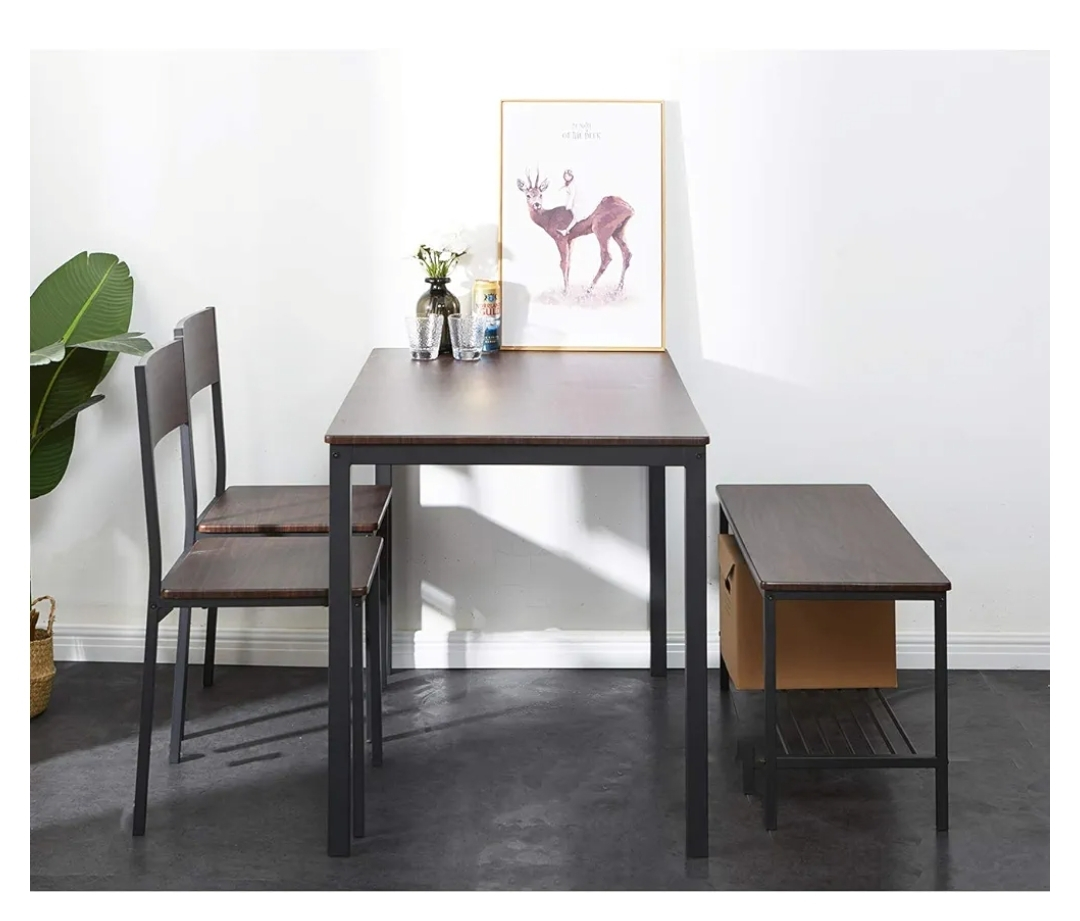 Dining Table Set with Bench and Two Chairs - photo 3