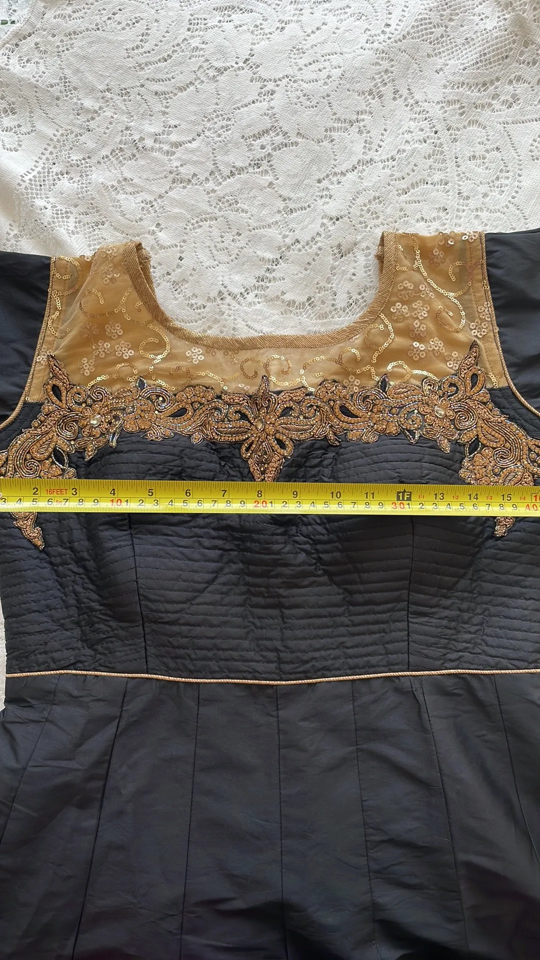 Black & Golden Anarkali Suit Set 🪔 (SMALL) New image indicator(10)