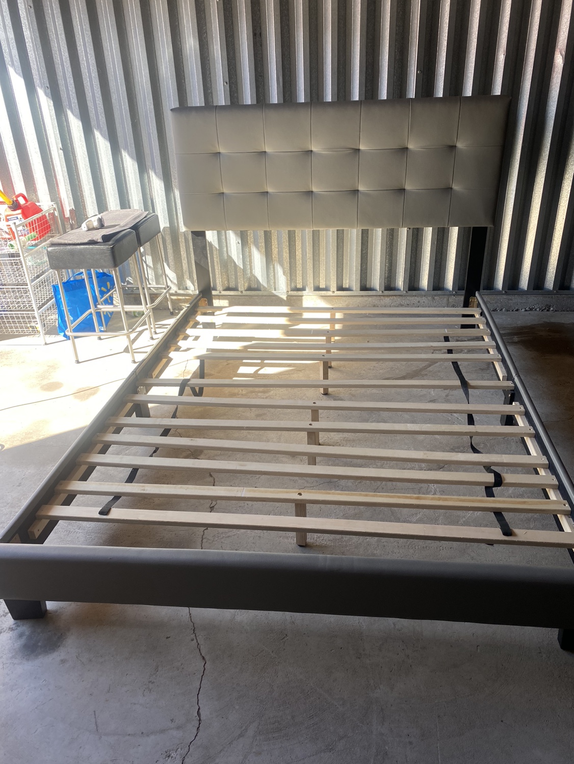 Grey Upholstered Bed Frame - photo 4