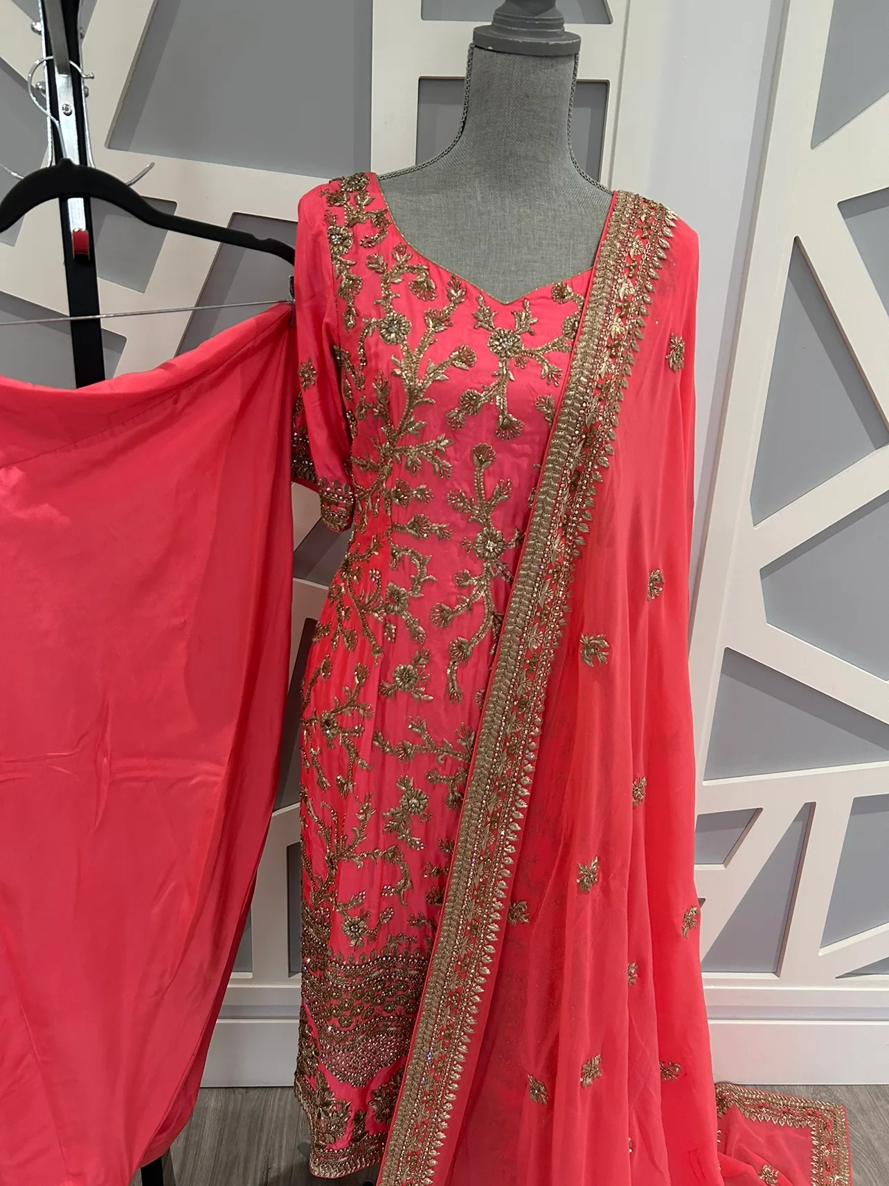 Pink Embroidered Salwar Kameez Suit image indicator(2)