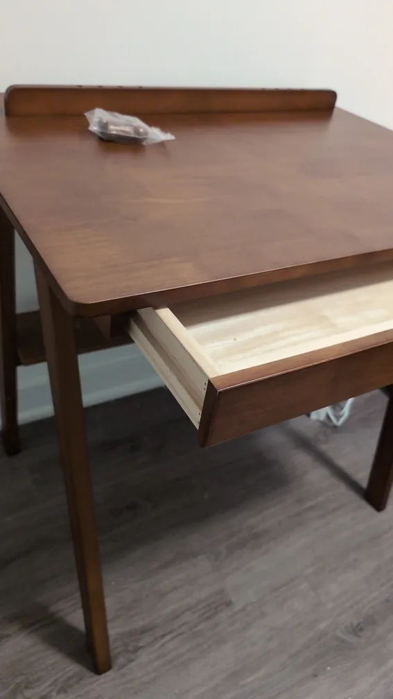 Solid Wood Computer Desk with Drawer image indicator(2)