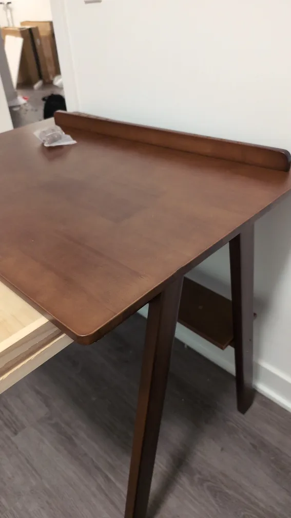 Solid Wood Computer Desk with Drawer image indicator(3)