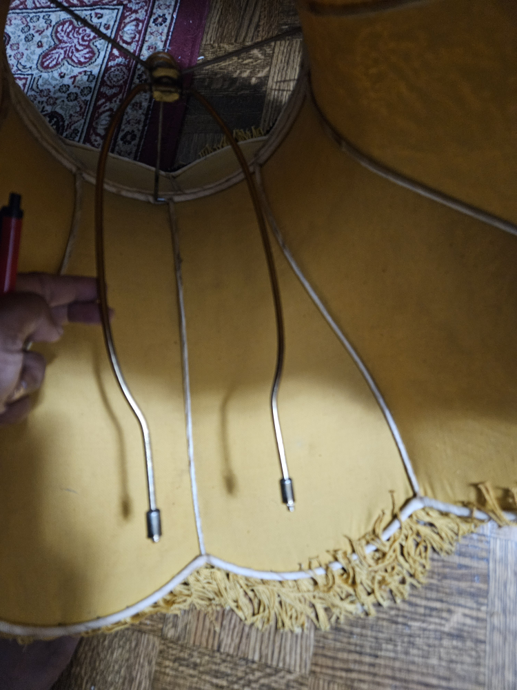 Vintage Yellow-Gold Velvet Lampshade - photo 2