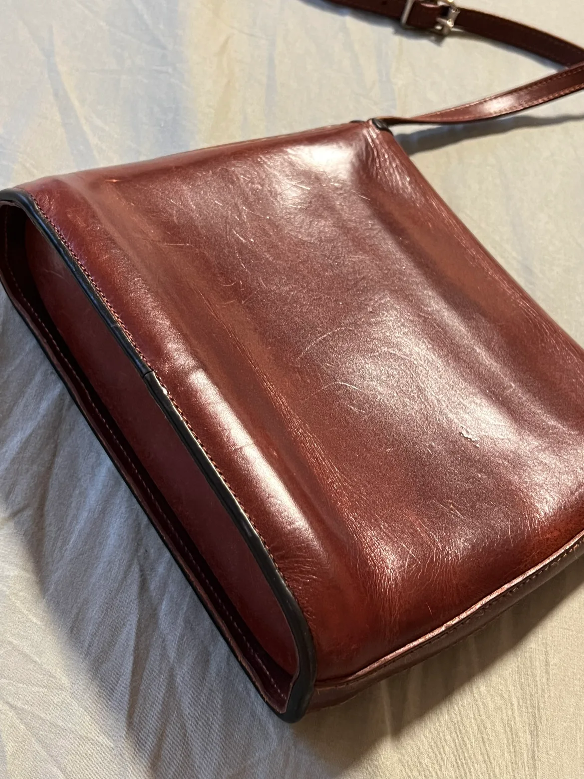Vintage Leather Crossbody Bag • Made in UK image indicator(4)