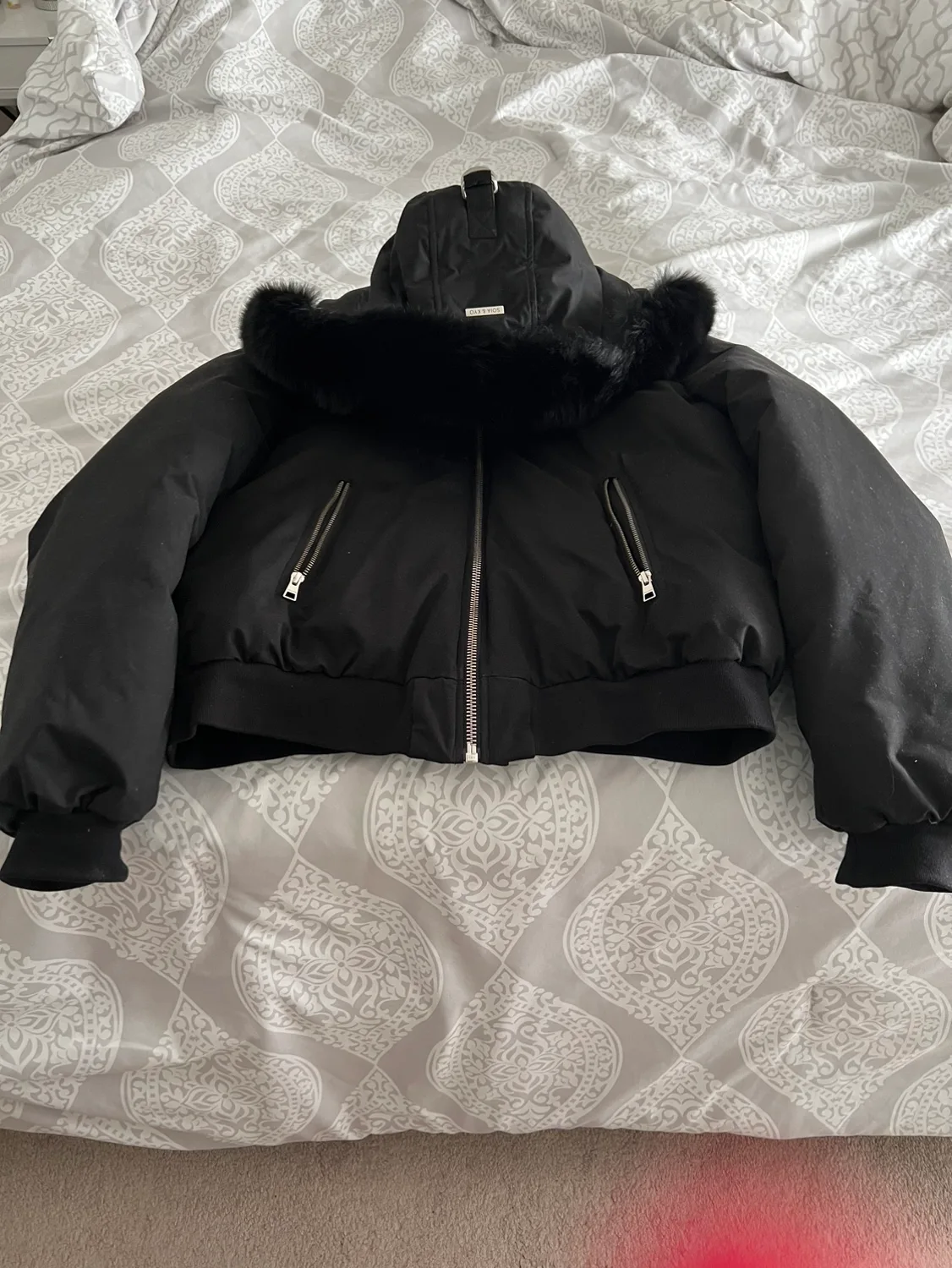 Soia & Kyo Men's Black Puffer Jacket high end, designer image indicator(2)