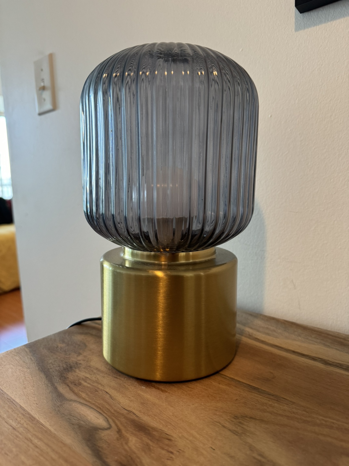 Gold and Glass Table Lamp