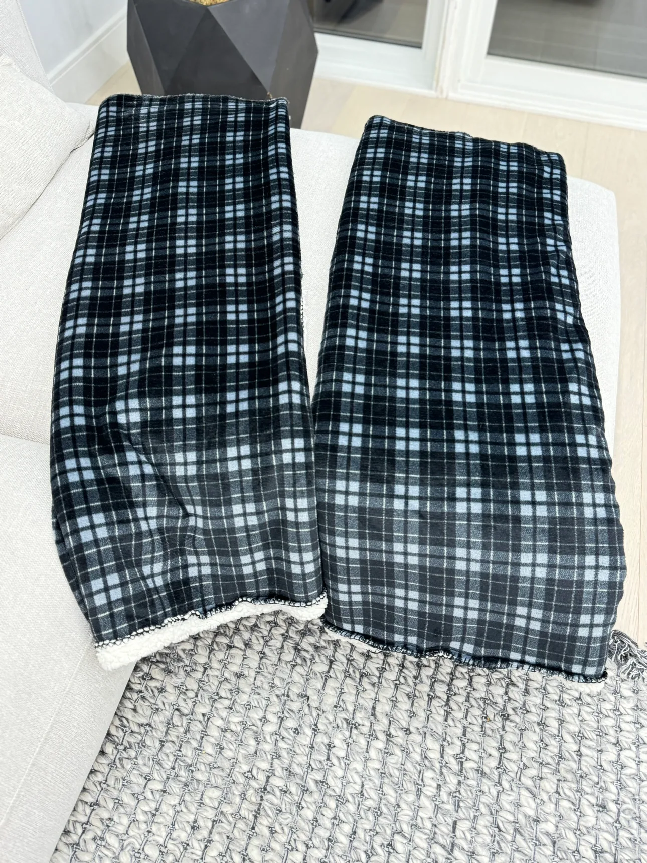 Black and Grey Plaid Blanket thumbnail