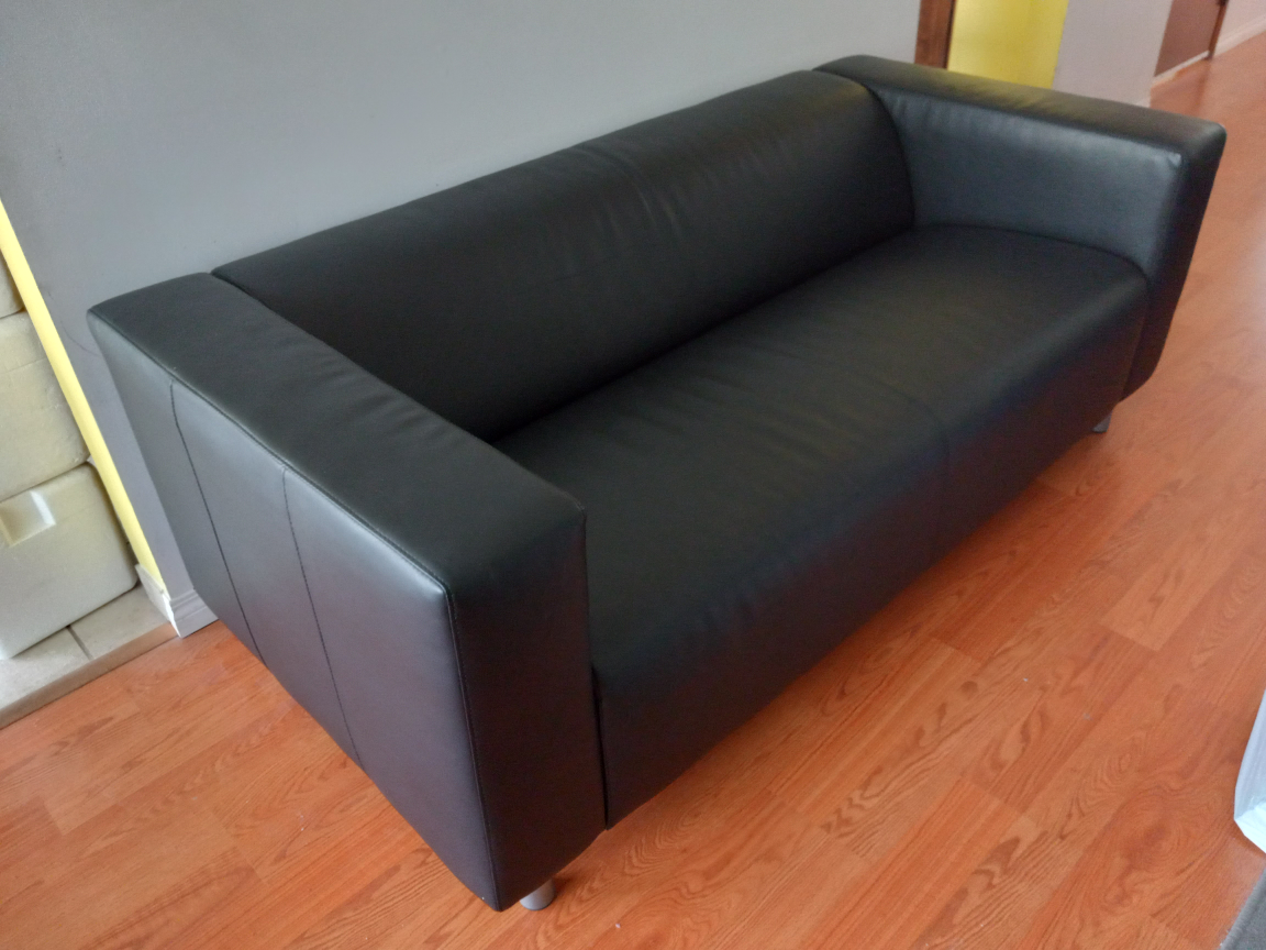 Black KIPPLAN Leather Sofa