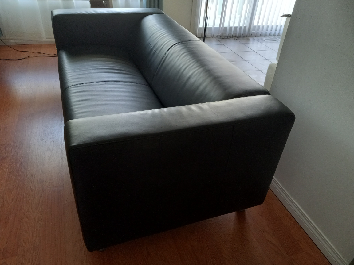 Black KIPPLAN Leather Sofa - photo 3