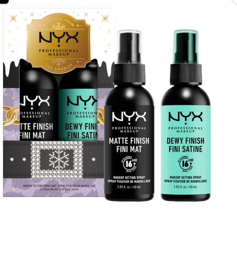SOLD NYX Matte and Dewy Finish Setting Spray Duo