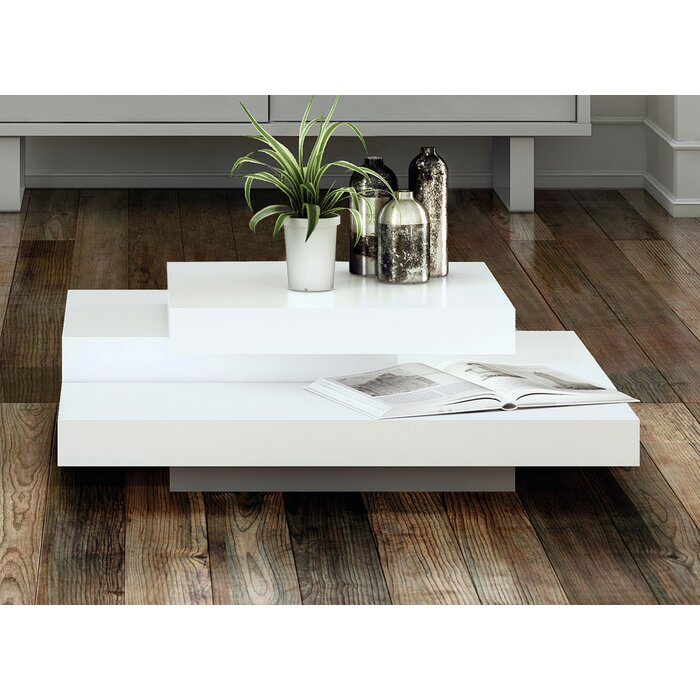 Clytee White Modern Coffee Table