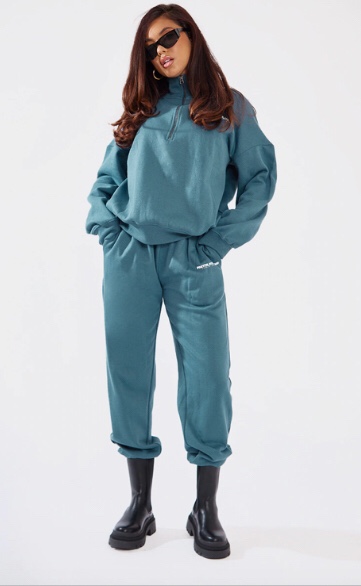PrettyLittleThing Teal Blue Sweatsuit - photo 2