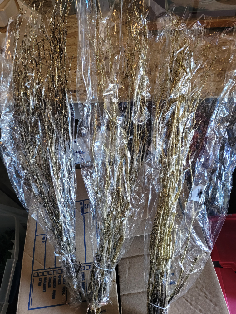 25 inch Glitter Branches-  Red, Dark Gold, Bright Gold - $10 ea - photo 3