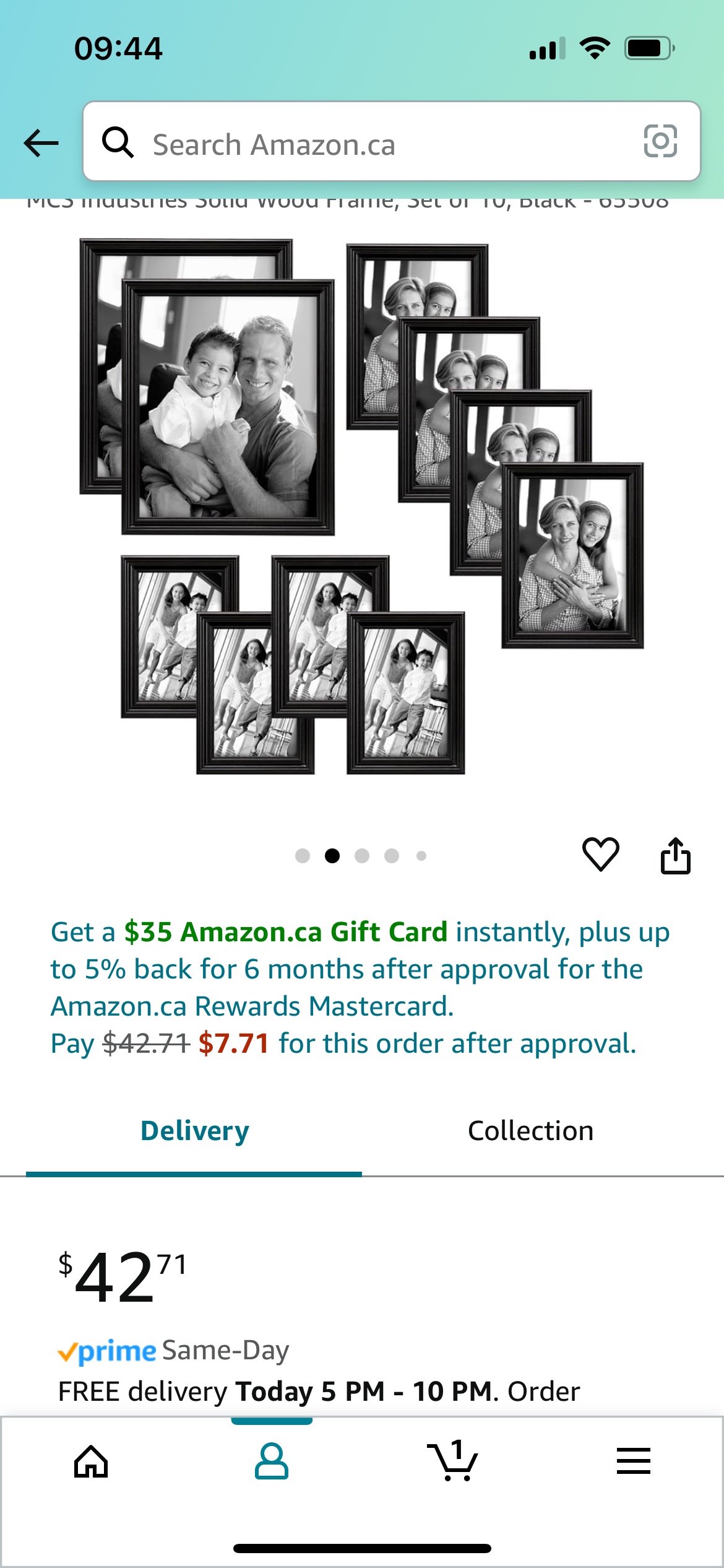 2 Black Wood Picture Frames - 3 Sizes - photo 5