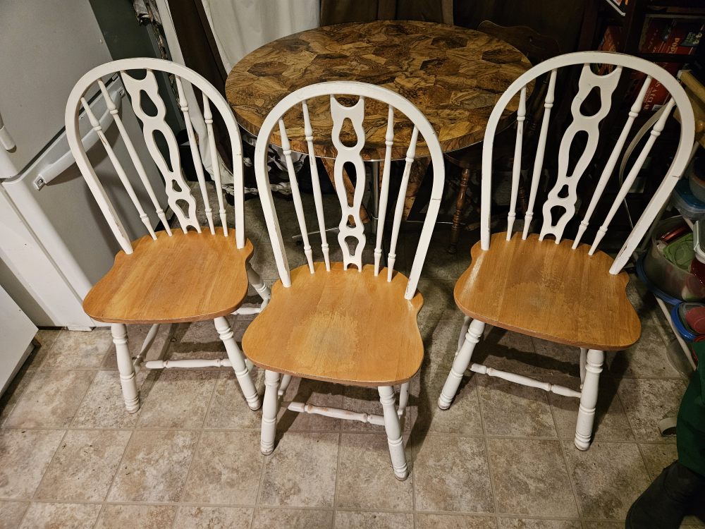 Dining  table and 3 wooden Chairs