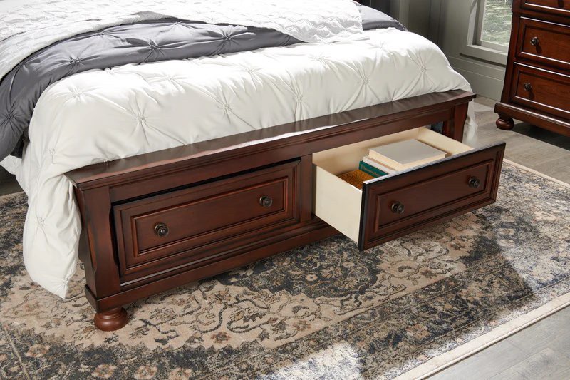 King Sleigh Bed with Storage & Matching Dresser & Nightstand - photo 3