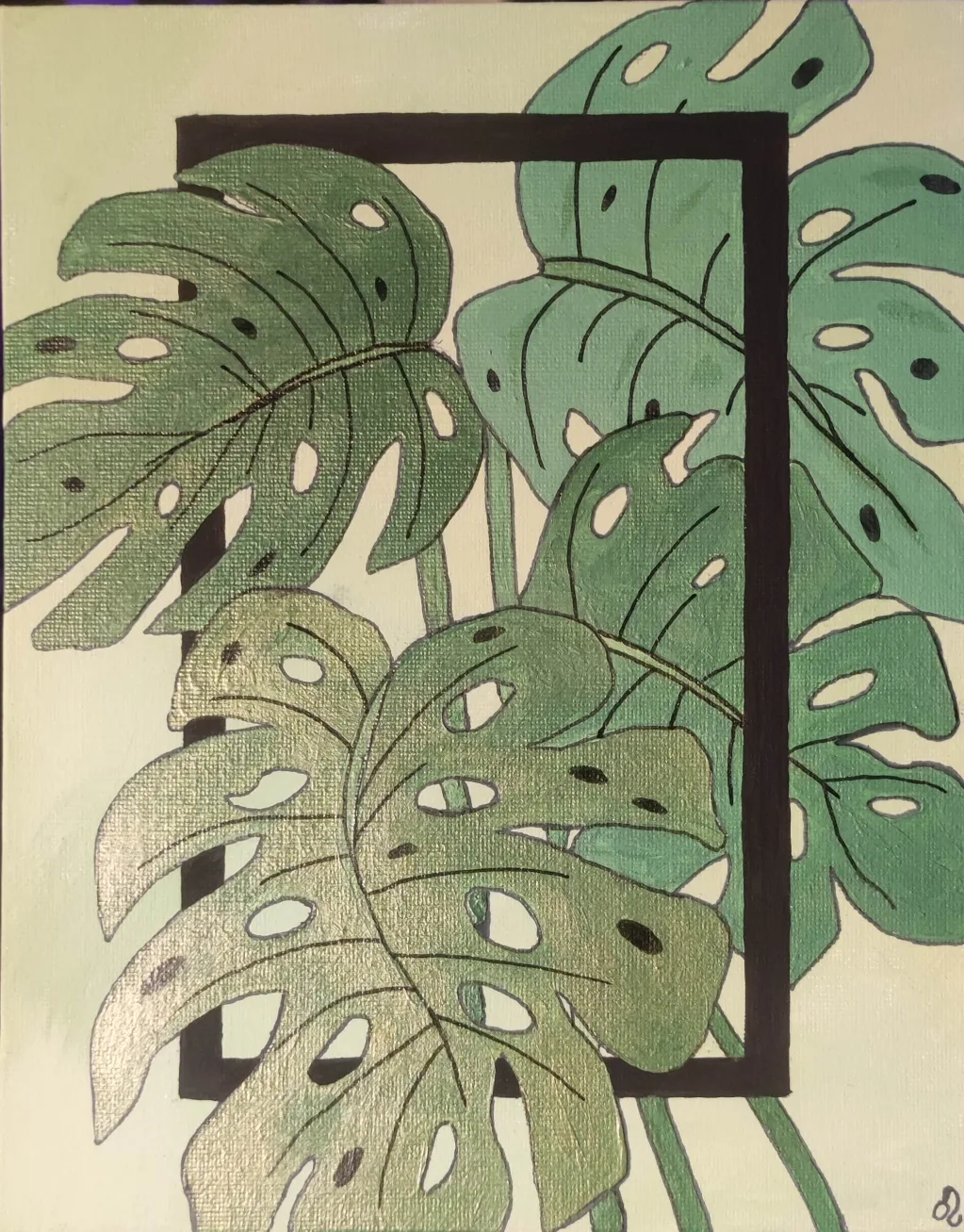 Original Monstera Leaf Painting image indicator(3)