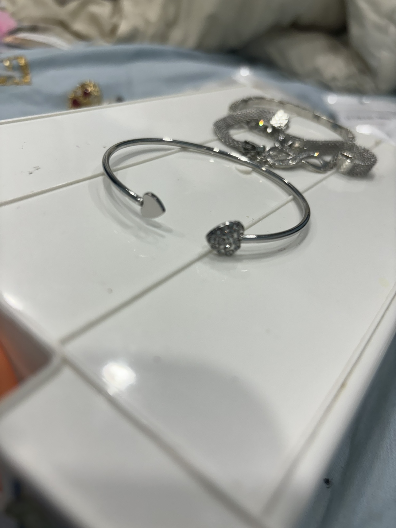 Silver 3 piece bracelet set - photo 4