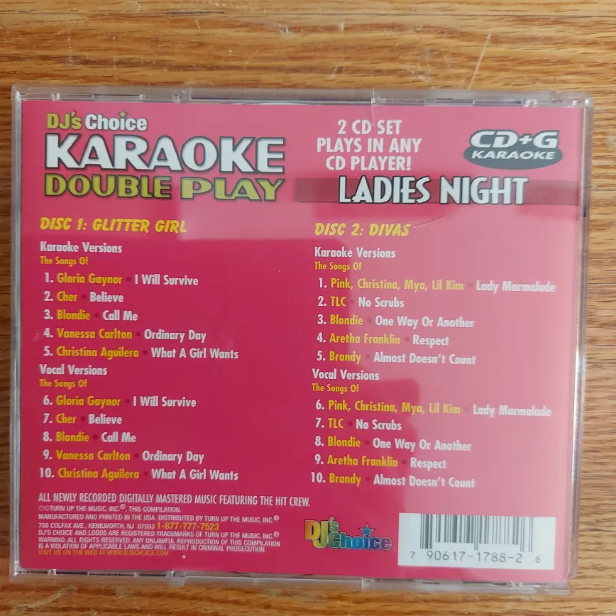Mix of Music CD's - Karaoke Double Play Ladies Night CD image indicator(4)