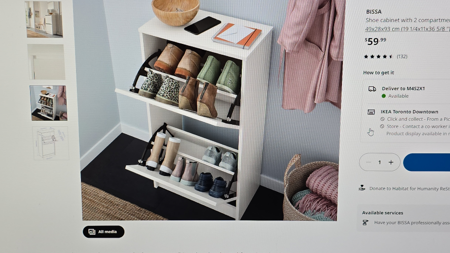 IKEA BISSA Shoe Cabinet - photo 3
