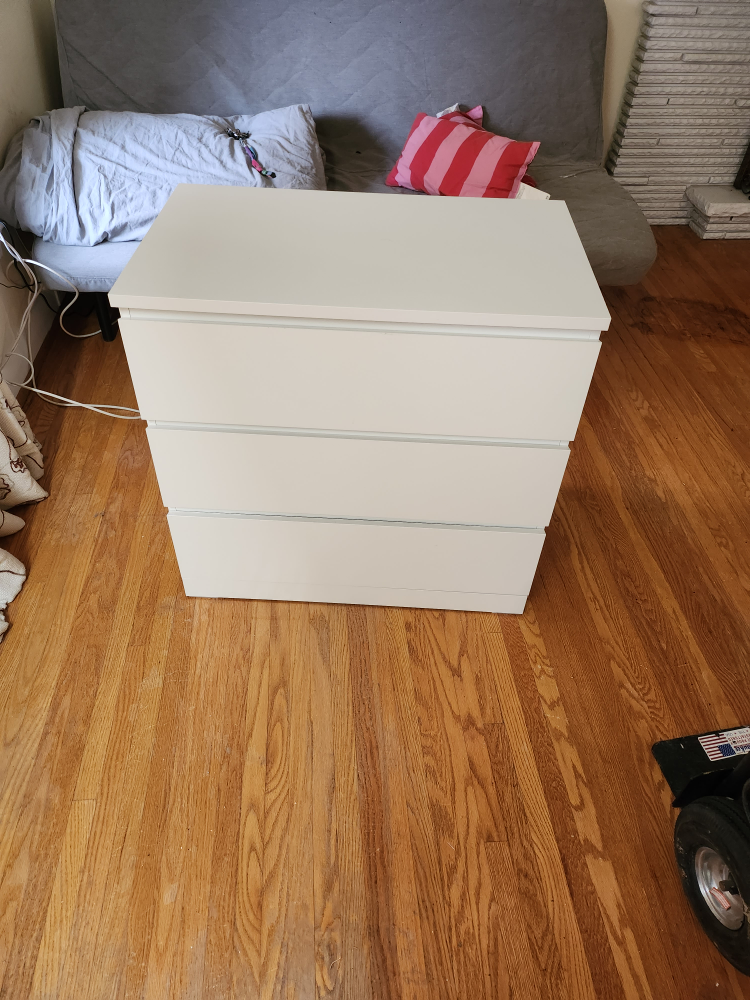 Ikea White 3-Drawer Dresser