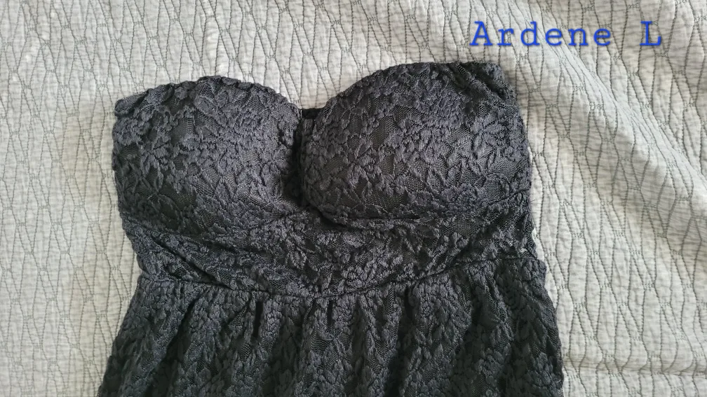 Black Lace High Low Dress image indicator(2)