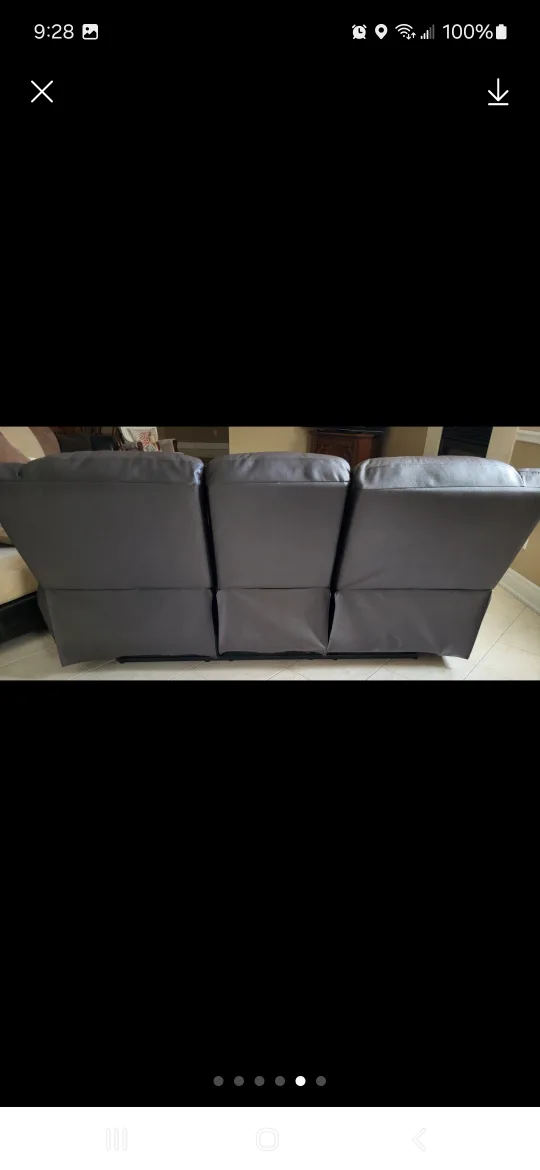 Reclining Leather Sofa image indicator(5)