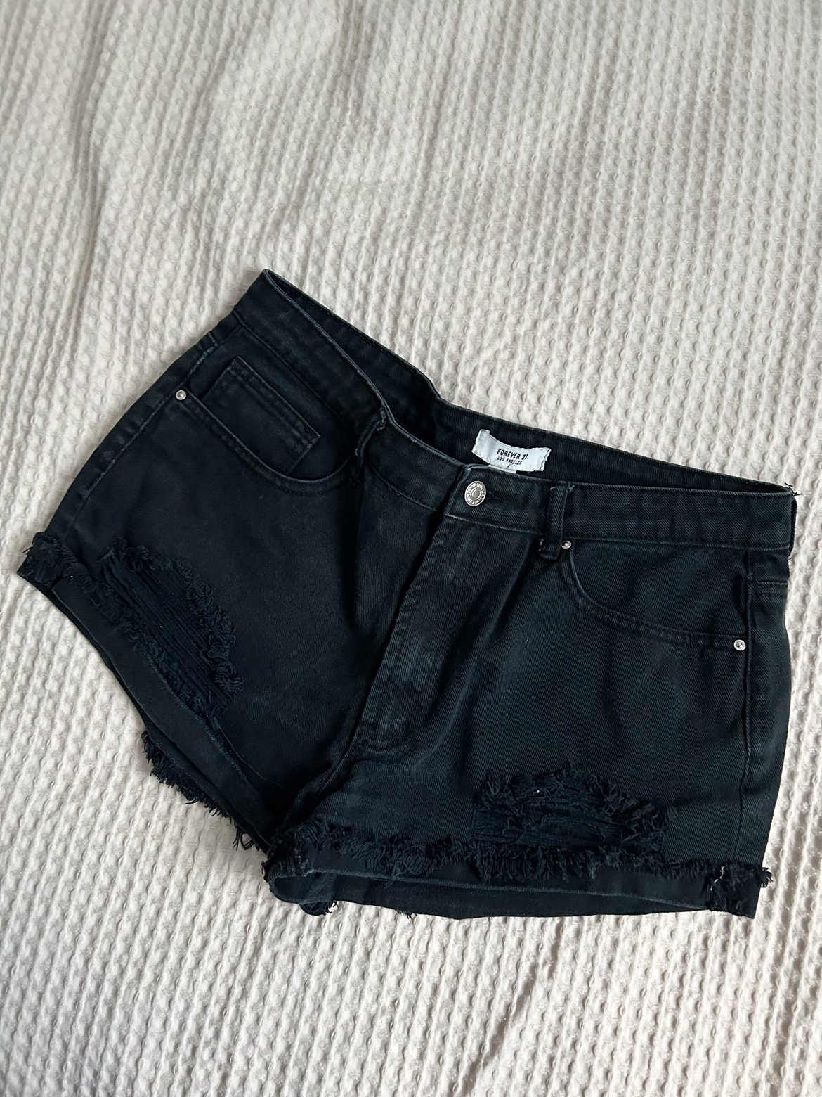 Forever 21 Black Denim Shorts - photo 4