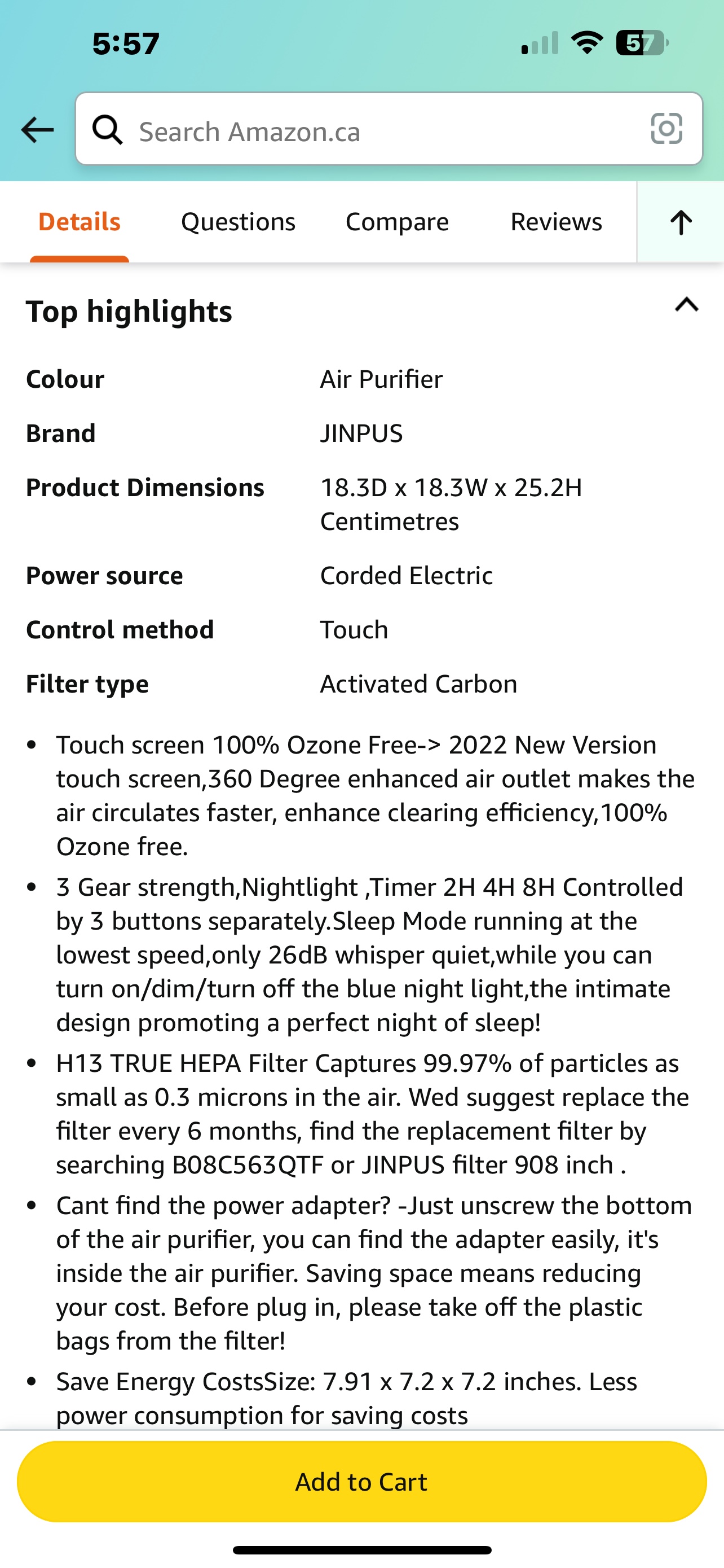 INPUS Air Purifier - photo 2