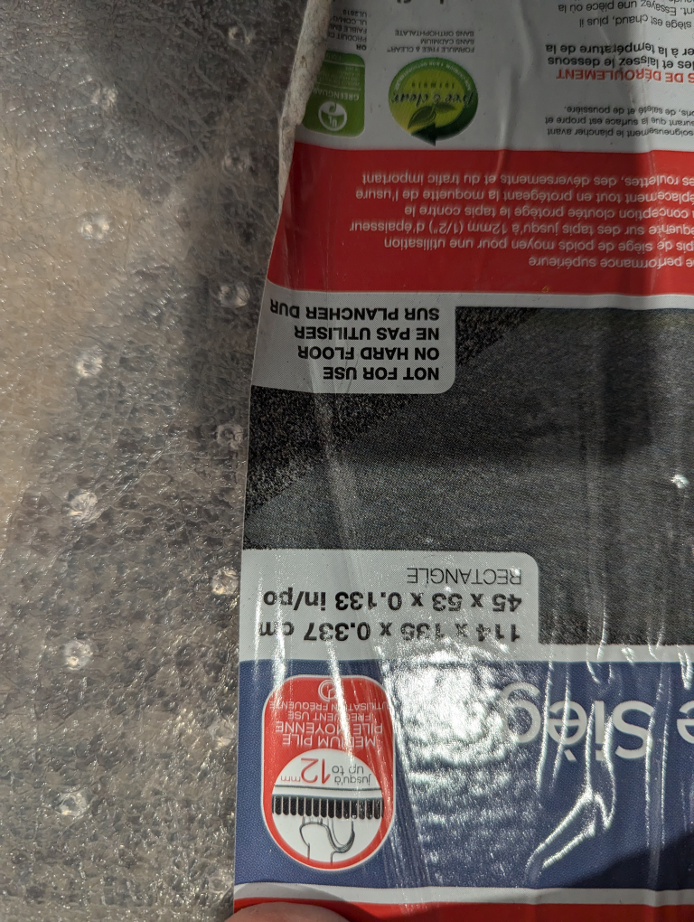 Deflect-o Chairmat for carpet