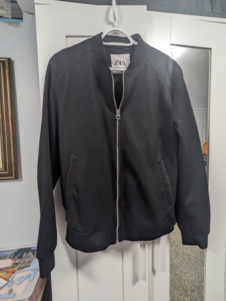 Zara Black Bomber Jacket