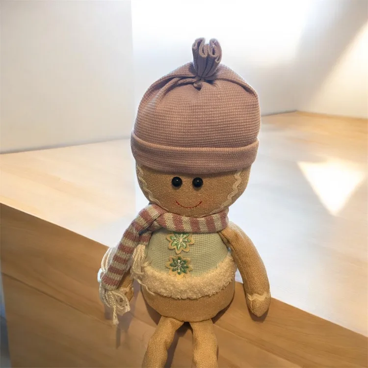 NEW Set of 2 Dangling Leg Gingerbread Girl & Boy Christmas image indicator(5)