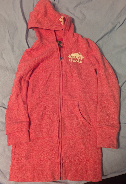 Roots Kids Pink Zip Up Hoodie
