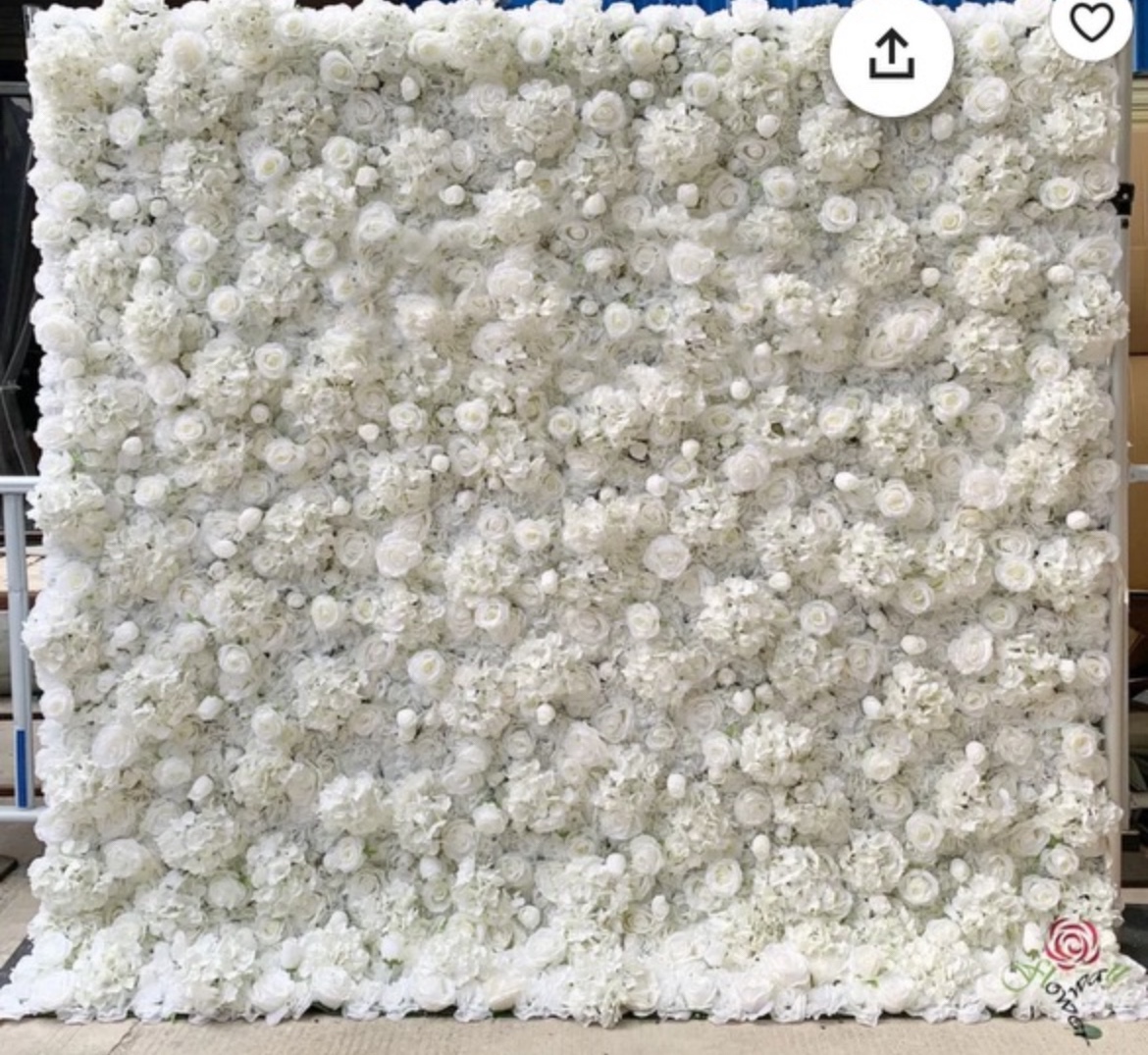 White Floral Wall backdrop