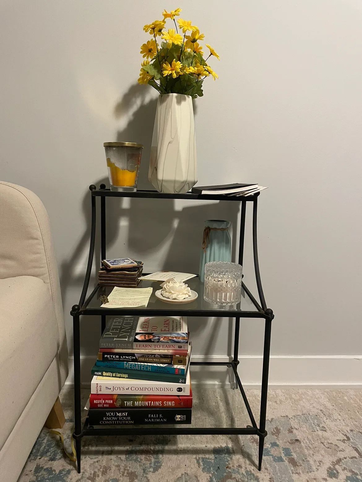 Black Metal End Table thumbnail
