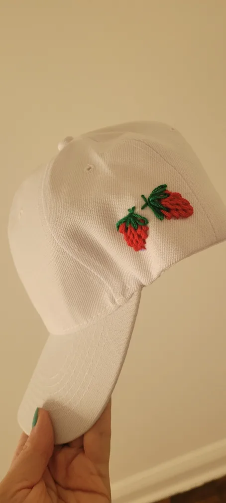 Brand New White Embroidered Baseball Cap image indicator(2)