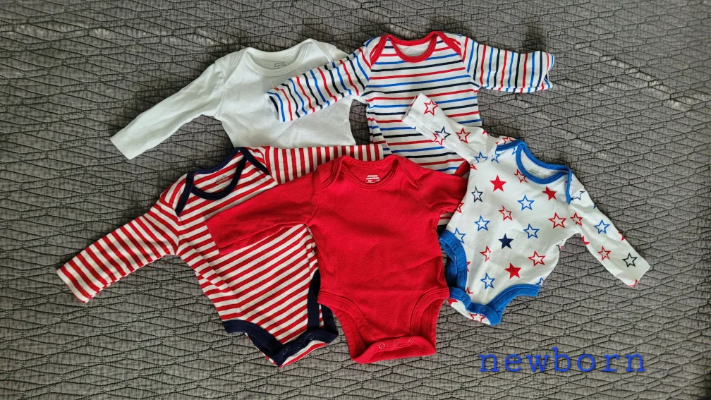 Baby Newborn Longsleeve Bodysuits (5 Pack) thumbnail