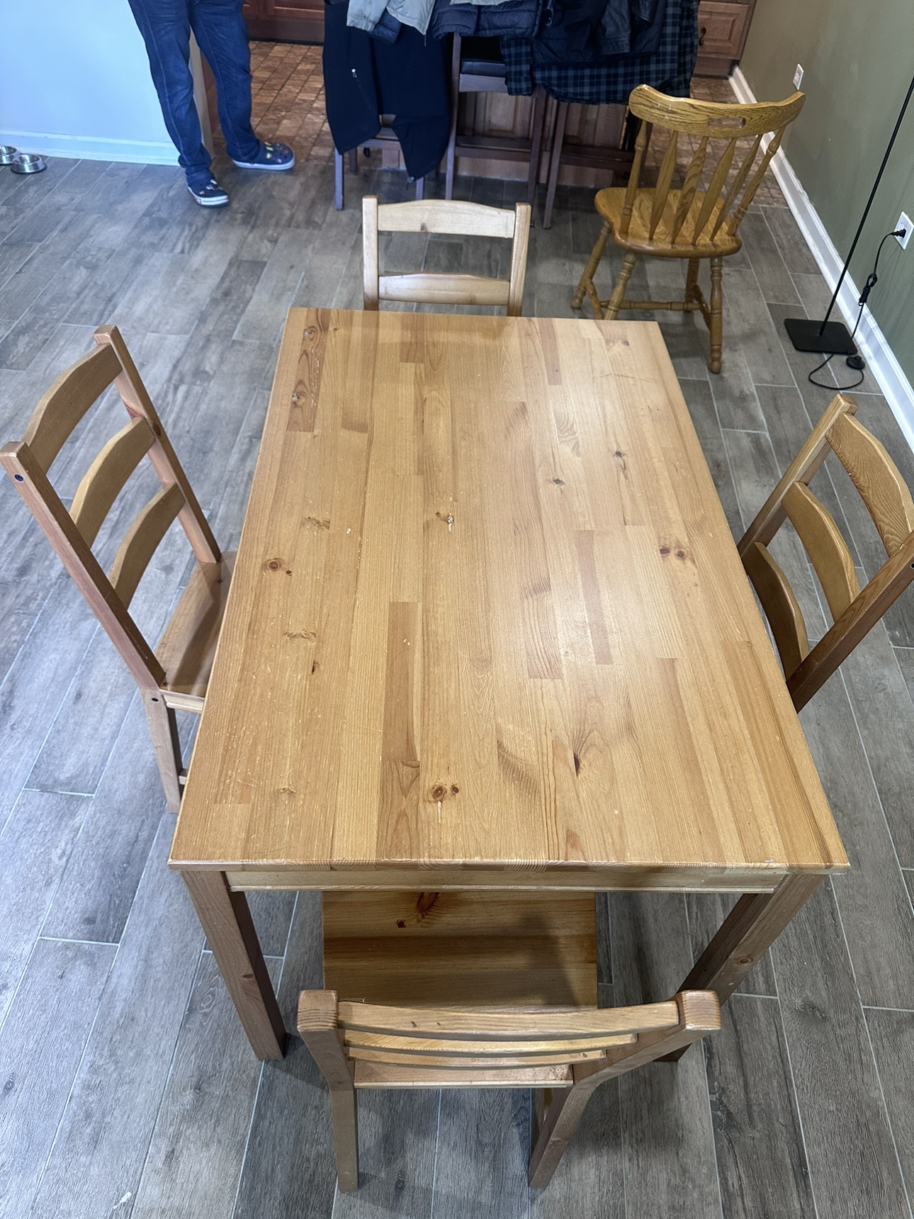 Wooden Dining Table and Chairs Set