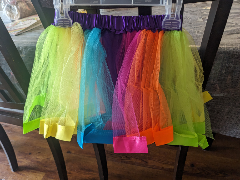 Rainbow Tulle Tutu Skirt with Pink Bow - photo 3