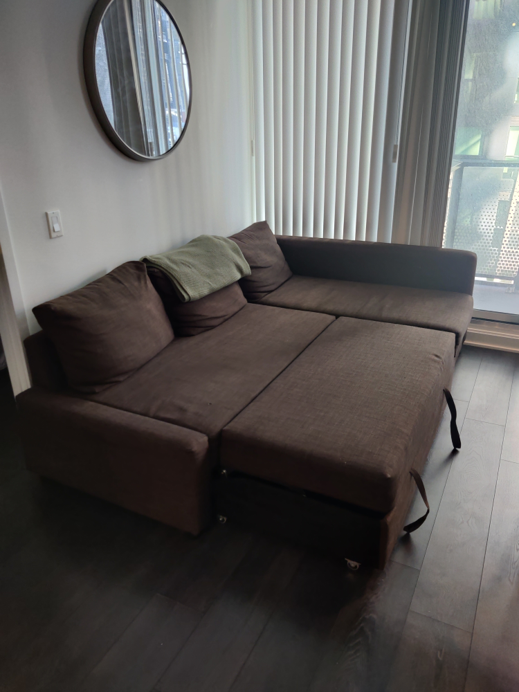 IKEA Friheten Brown Sectional Sofa Bed - photo 2